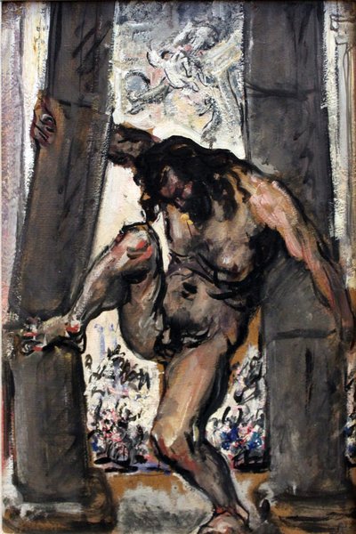 Sansone distrugge le colonne del tempio da Max Slevogt